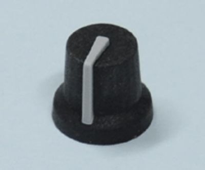 Enhetshandtag plast/gummi 6mm/15,8mm svart/grå