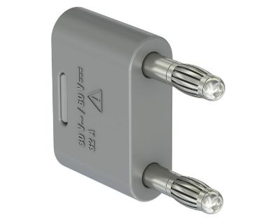 Kortslutningskontakt med 4 mm banankontakter grå (64.4012-28)