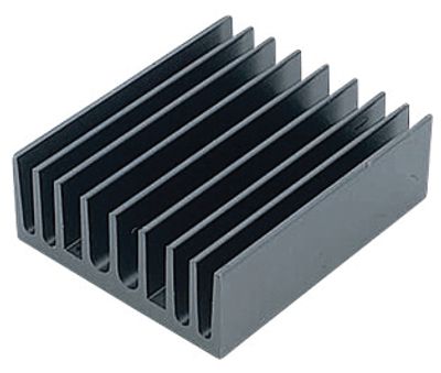 Kylplatta 3°K/W 75x63x25mm svart (KS63-75E)