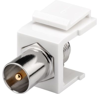 Adapter IEC-kontakt hane/F-kontakt hona