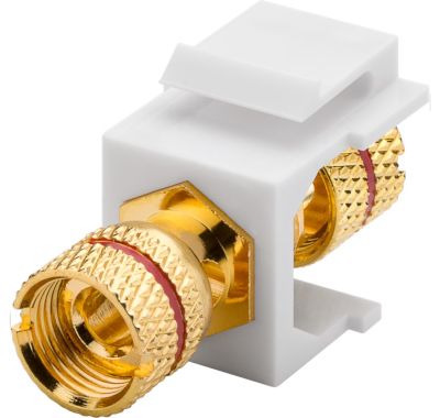 Banankontaktadapter förgylld röd