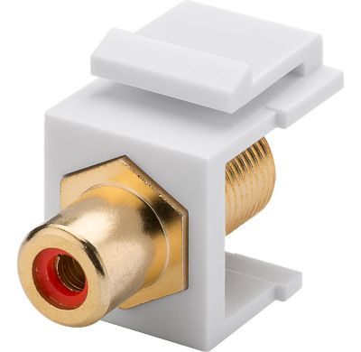 Adapterkontakt RCA-hona/F-kontakt hona röd *