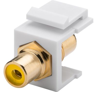 Adapterkontakt RCA-kontakt hona/RCA-kontakt hona gul *