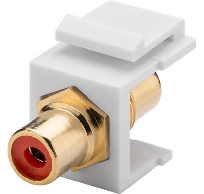 Adapterkontakt RCA-kontakt hona/RCA-kontakt hona röd