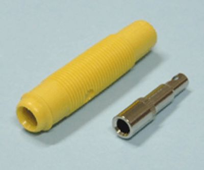 Bananförlängningskontakt 4mm gul