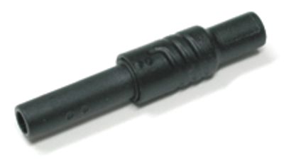 Säkerhetsbanananskarvkontakt 4 mm, svart