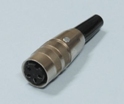 DIN-förlängningskontakt med skruvlåsning 4-polig hona