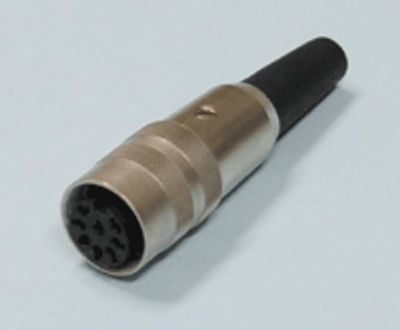 DIN-förlängningskontakt med skruvlåsning 8-polig U-hona