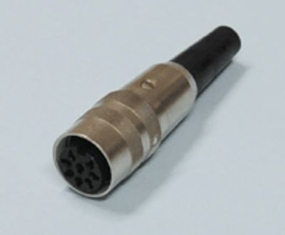 DIN-förlängningskontakt med skruvlåsning 8-polig hona