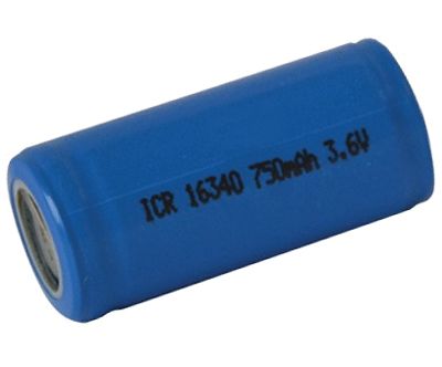 Li-Ion-batteri 3,7V 750mAh 2/3A (16340)