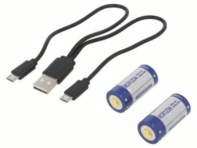 Li-Ion-batteri med USB-laddning 2/3A 2 st/förp 3,0V 860mAh (P1634U1)