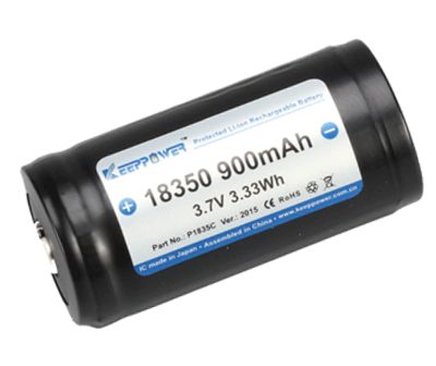 Li-Ion-batteri 3,7V 900mAh (18350)