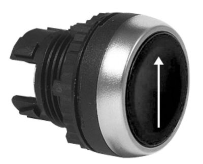 Knappmekanism, återställande, svart / vit pil uppåt