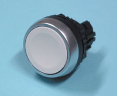 Knappmekanism, låsbar, vit