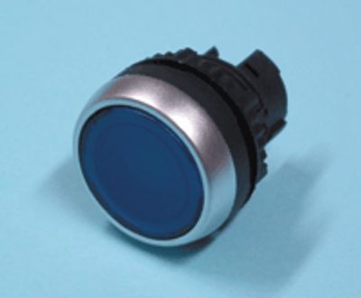 Ljusknappsmekanism, låsbar, blå