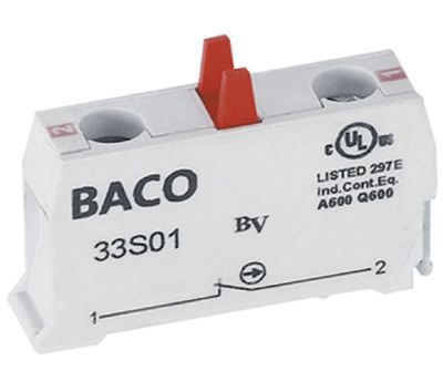 Brytarelement för LBX-seriens brytarkapslingar, öppnas 1xOFF-(ON) 10A