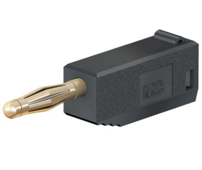 Bananplugg 2mm svart