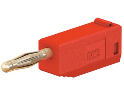 Bananplugg 2 mm röd