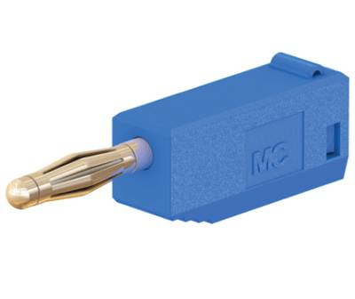 Bananplugg 2 mm blå