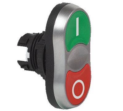 Knappmekanism återställande röd/grön