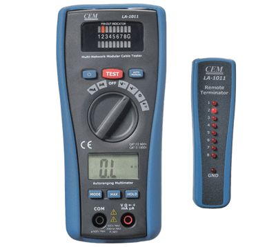 Digital multimeter + LAN-kabeltestare