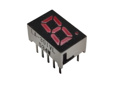 7-segmentsdisplay 8mm CC röd *