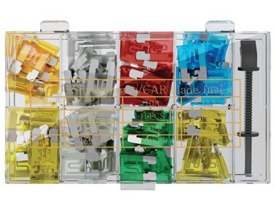 Säkringssortiment för platt säkring (ATC/ATO) 5-30A 32Vdc 100 st