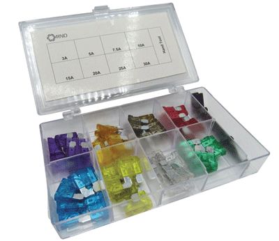 Säkringssortiment för plattor (ATC/ATO) 3-30A 32Vdc 80 st *