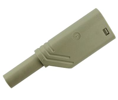 Säkerhetsbananplugg 4mm grå