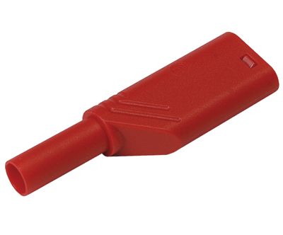 Säkerhetsbananplugg 4mm röd