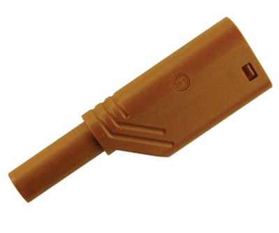 Säkerhetsbananplugg 4mm brun