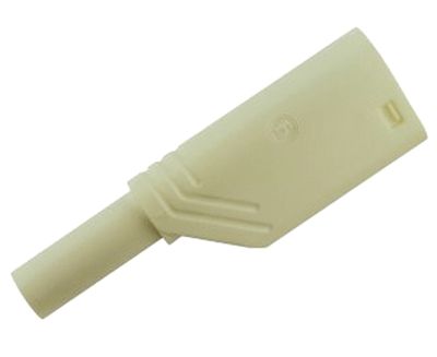 Säkerhetsbananplugg 4mm vit