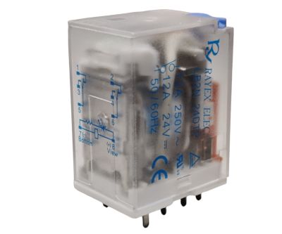 Kretskortrelä 2 växlande kontakter 24Vdc 12A (LB2N-24DTP) *