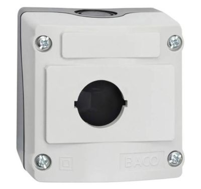 Plastfodral för 1 styrknapp IP66 grå