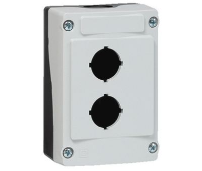 Plastfodral för 2 styrknappar IP66 grå