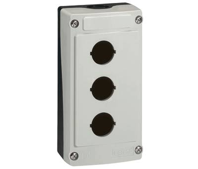 Plastfodral för 3 styrknappar IP66 grå