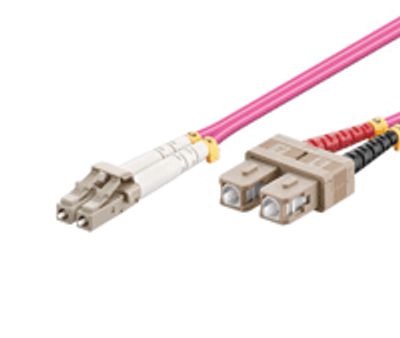 Fiberoptisk kabel LC/SC duplex/multimode (OM4) 2m