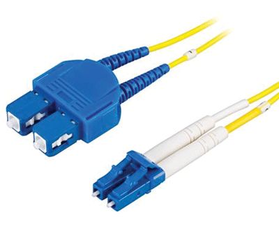 Fiberoptisk kabel LC/SC duplex/singelmod (OS2) 5m
