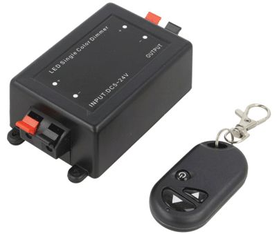 Fjärrstyrd LED-dimmer 8A 12Vdc/96W 24Vdc/192W (CTR-MONO-8A-01)