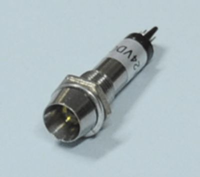 LED-skyltlampa 24Vdc gul 8mm