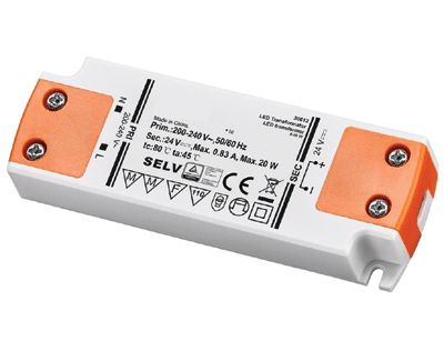 Strömförsörjning för LED-belysning 24Vdc 20W