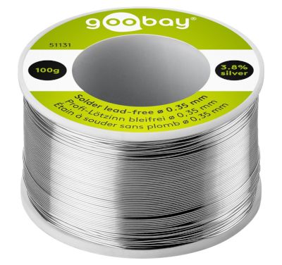 Blyfri lödtenn Sn95,5/Cu0,7/Ag3,8 0,35mm 100g