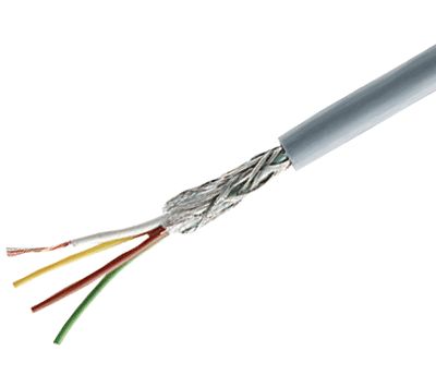 Multikärnkabel skyddad 4x0,75mm² grå