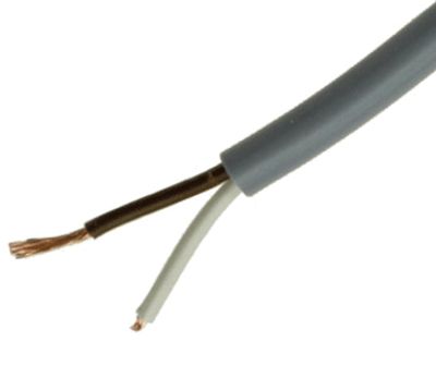 Multikärnig kabel oskyddad 2x0,5mm² grå