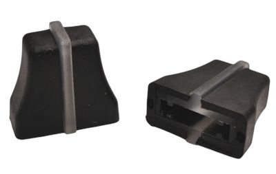 Skjutpotentiometerknopp 14x7,4x13mm svart/med lins (2x6mm)