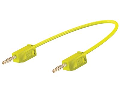 2 mm banankabel PVC 45 cm gul