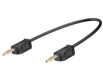 2 mm banankabel PVC 30 cm svart