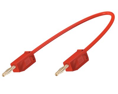 2 mm bananmätkabel PVC 15 cm röd