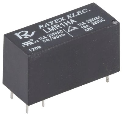 Kretskortrelä 1 slutande kontakt 48Vdc 16A