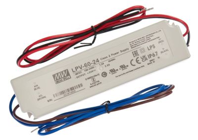 Strömförsörjning för hackare IP67 24Vdc 2,5A 60W (LPV-60-24)